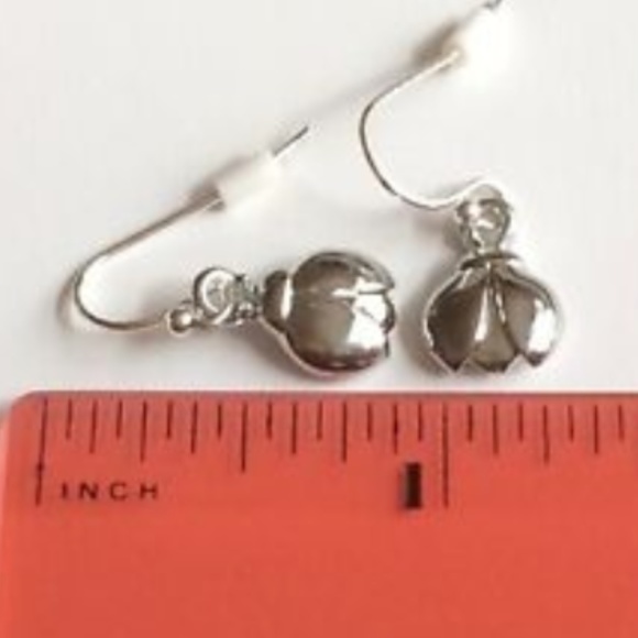Silver Ladybug Earrings Hypoallergenic Dainty - Picture 8 of 8